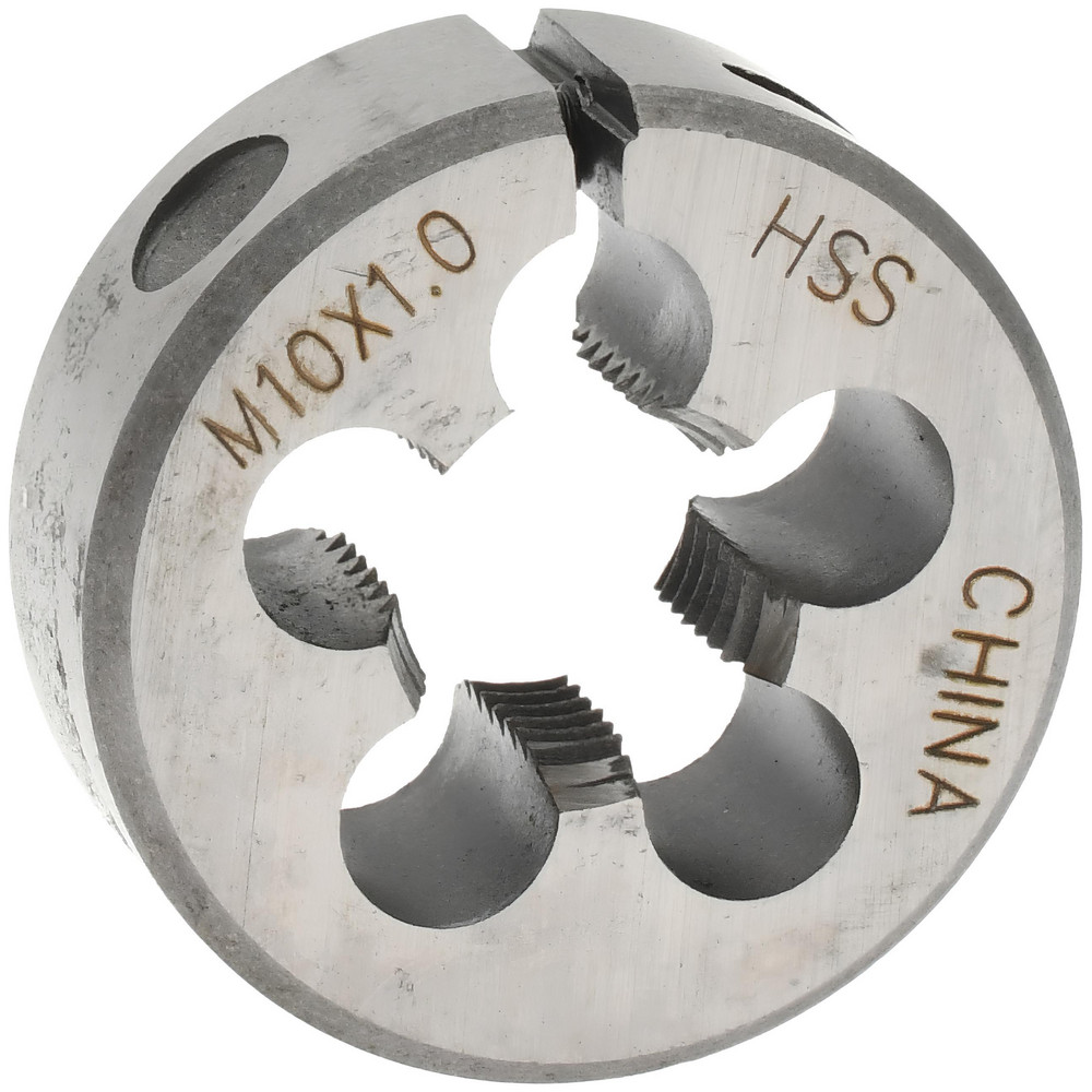 Round Die: M10x1, 1" OD, High Speed Steel