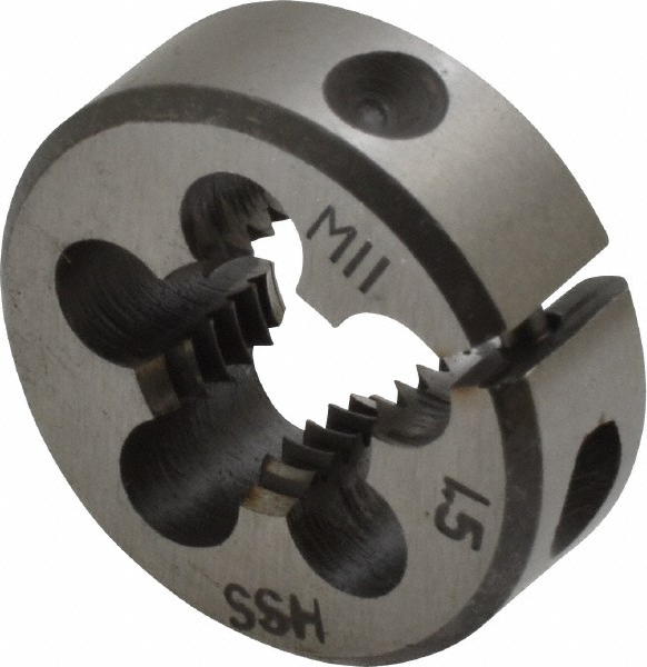 Value Collection 314-1658 Round Die: M11 x 1.5, 1" OD, High Speed Steel Image