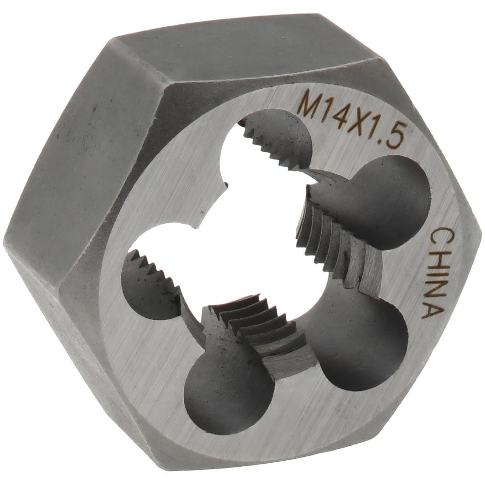 Hex Rethreading Die: M14x1.5, Right Hand, Carbon Steel