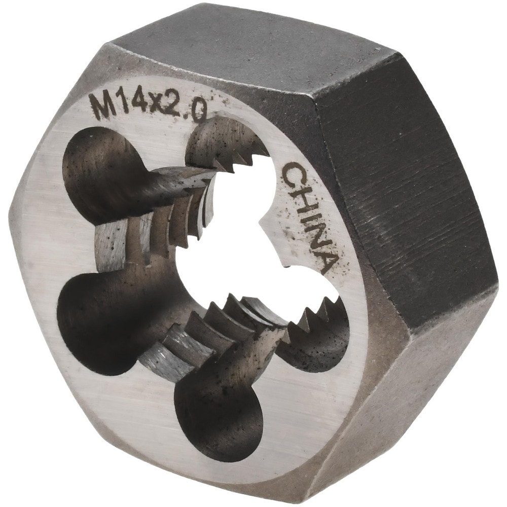 Hex Rethreading Die: M14x2, Right Hand, Carbon Steel