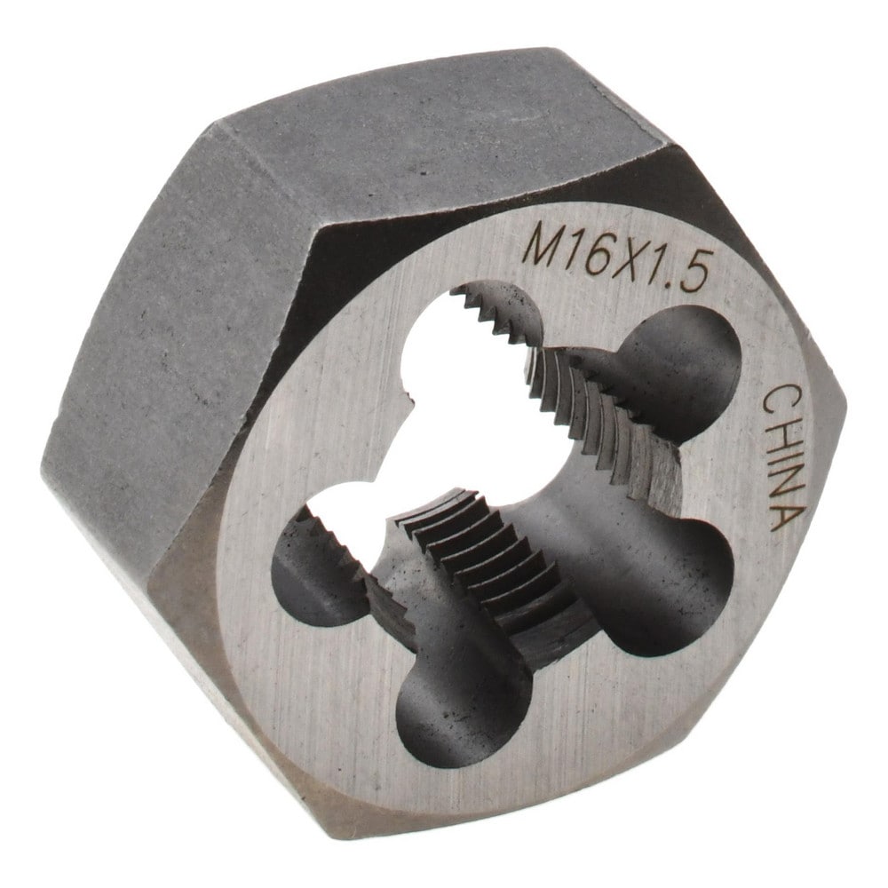 Hex Rethreading Die: M16x1.5, Right Hand, Carbon Steel