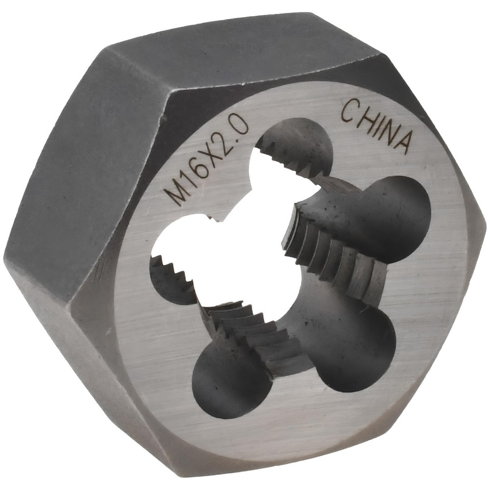 Hex Rethreading Die: M16x2, Right Hand, Carbon Steel