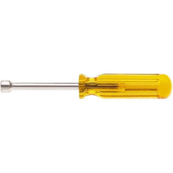 Nut Driver: 3/8" Drive, Hollow Shaft, Plastic Handle, 6-5/8" OAL