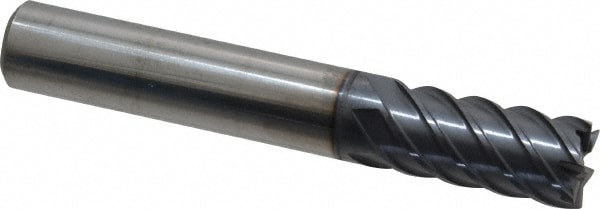 Square End Mill: 1/2" Dia, 1" LOC, 6 Flutes, Solid Carbide