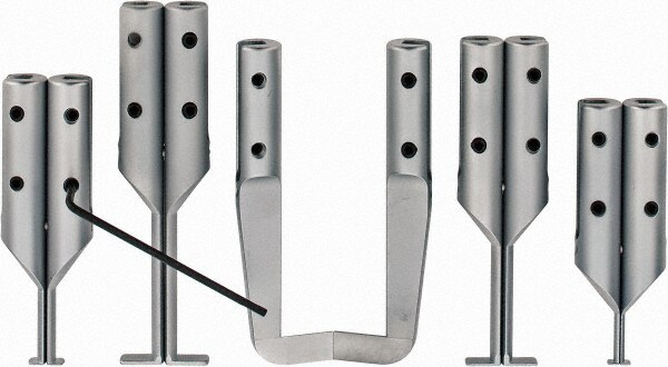 6" OAL, Accurate up to 0.001", 0.015, 0.024, 0.025 & 0.04" Wide Flange, 0.05, 0.07, 0.2, 0.255 & 0.375" Groove Depth, Hard Chrome Steel Caliper Attachment Set