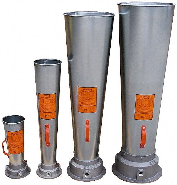 Venturi Style Pneumatic Blowers; SCFM @ 40 PSIG (Air Consumed): 36 ; SCFM @ 60 PSIG (Air Consumed): 50 ; SCFM @ 80 PSIG (Air Consumed): 62 ; Horn Material: Galvanized Steel ; NPT Size (Inch): 1/2 ; Overall Length: 16.31