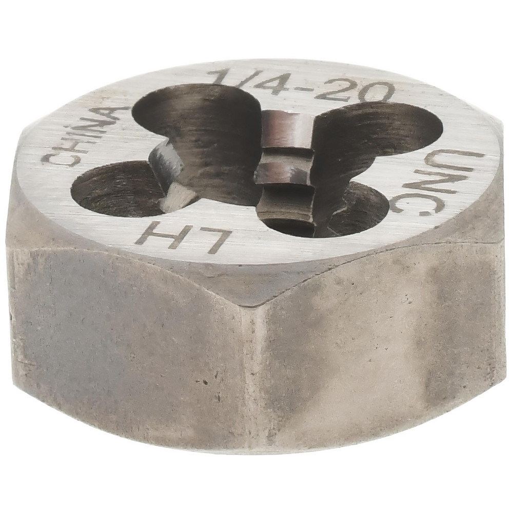 Hand Rethreading Die Sets Value Collection - Hex Rethreading Die: 1/4-20, Left Hand, Carbon Steel ...