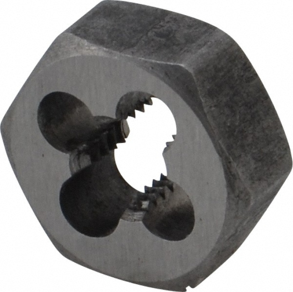 Value Collection 366-0162 Hex Rethreading Die: 1/4-28 Thread, Left Hand, Carbon Steel Image