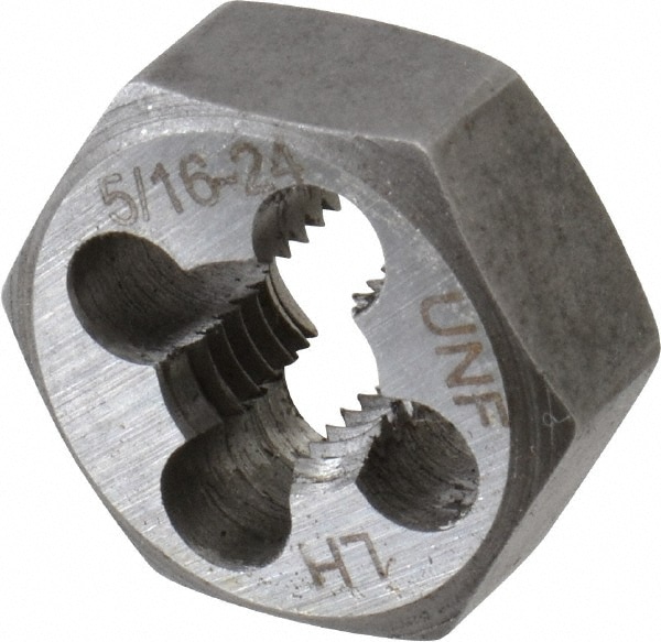 Value Collection 366-0202 Hex Rethreading Die: 5/16-24 Thread, Left Hand, Carbon Steel Image