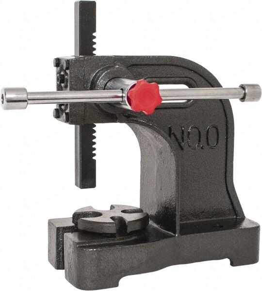 Pneumatic Arbor Press: 3/4" Ram, 3-3/4" Throat Depth, 1/2 Ton Pressure, 4-1/2" Max Work Height