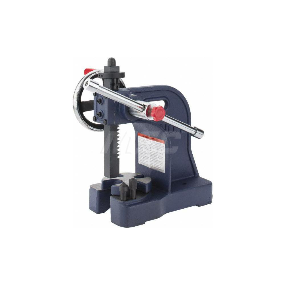 Palmgren 1" Ram, 4" Throat Depth, 1 Ton Manual Arbor Press 03891207 MSC Industrial Supply