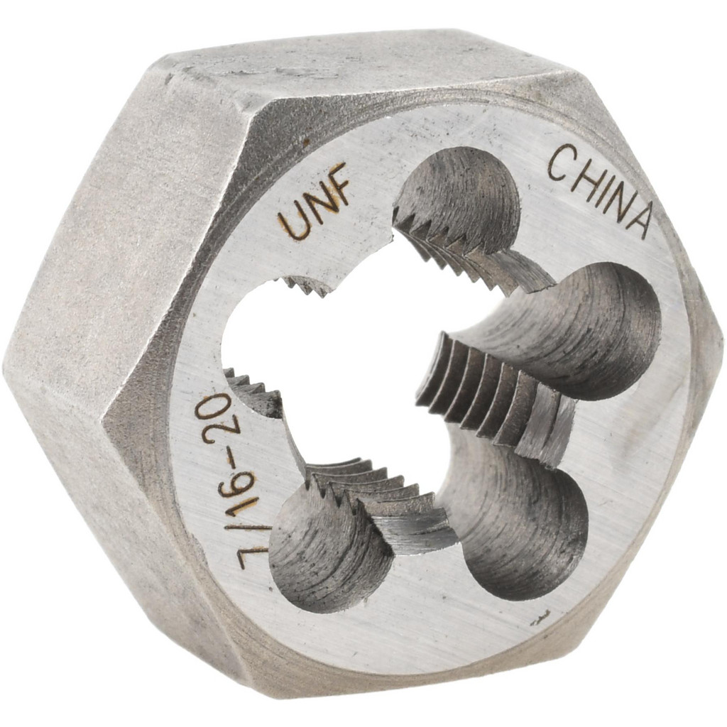 Irwin Hanson 3/8-16 NC X 1" Hex Rethreading Die – Carbon Steel – USA Made (6534)