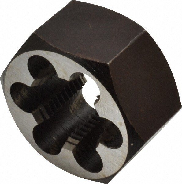 Hex Rethreading Die: 1-12 Thread, 1" Thick, Right Hand, Carbon Steel