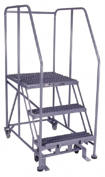 PW Platforms - Steel Rolling Ladder: 3 Step | MSC Direct