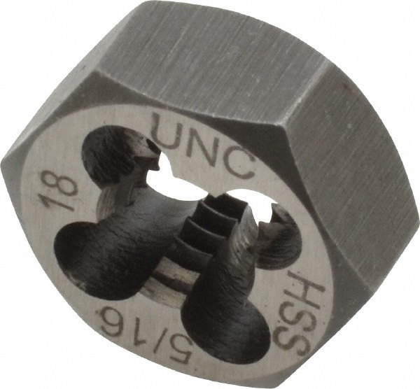 Value Collection 367-0201 Hex Rethreading Die: 5/16-18 Thread, Right Hand, High Speed Steel Image