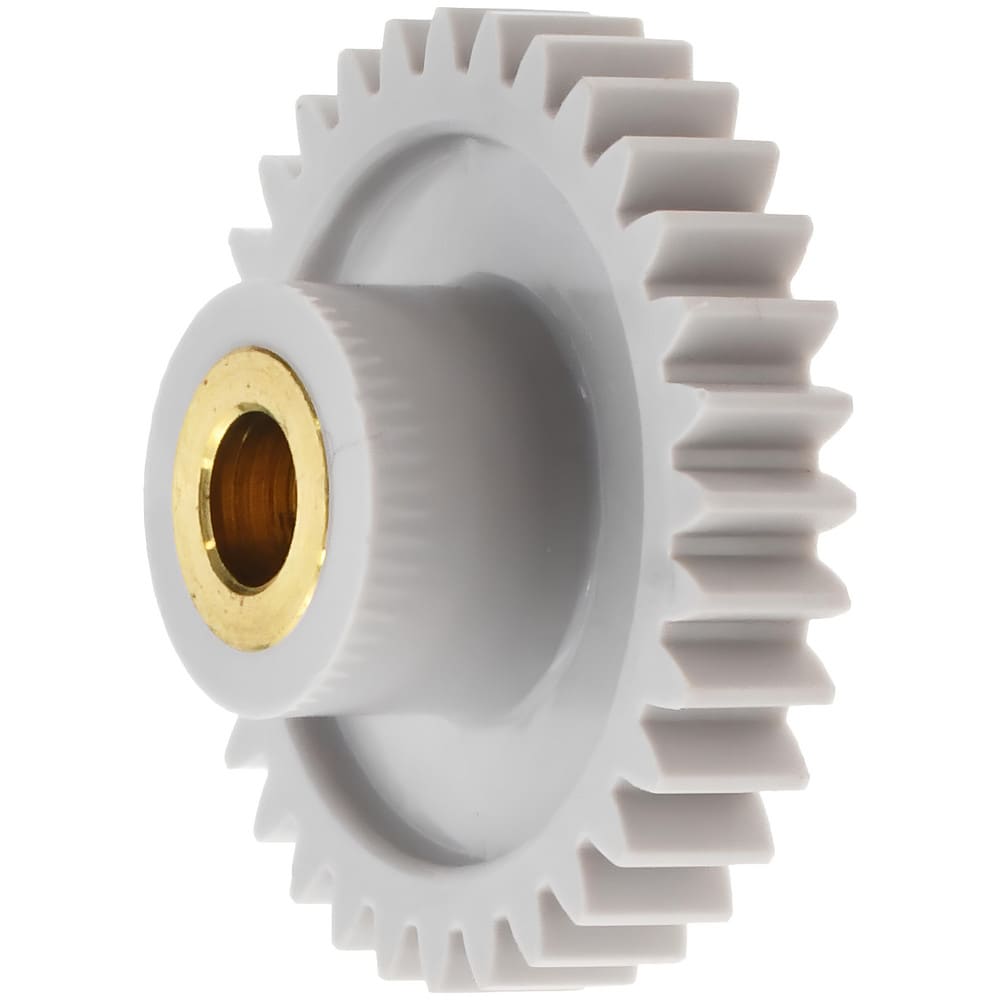 Spur Gear: 32 Teeth, 1/4" Bore Dia