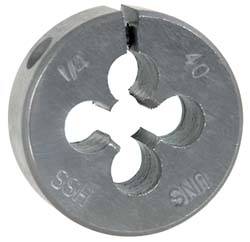 Value Collection 315-1125 Round Die: 1/4-4, 1" OD, High Speed Steel Image