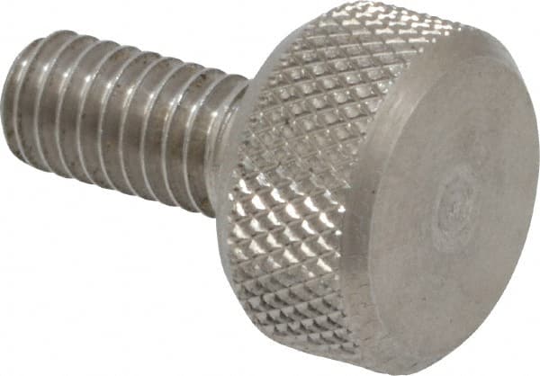 18-8 Stainless Steel Low-Profile Knurled-Head Thumb Screw Thread Size 3/8-16 