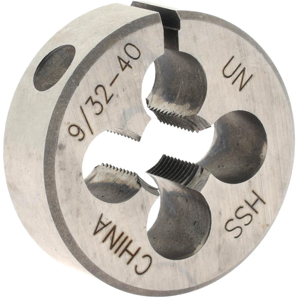 Round Die: 9/32-40, 1" OD, High Speed Steel