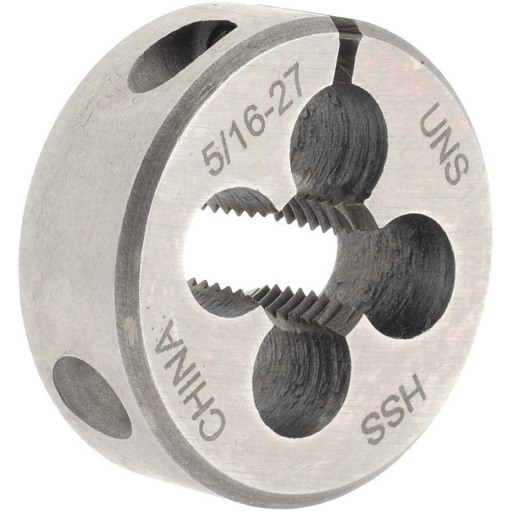 Round Die: 5/16-27, 1" OD, High Speed Steel