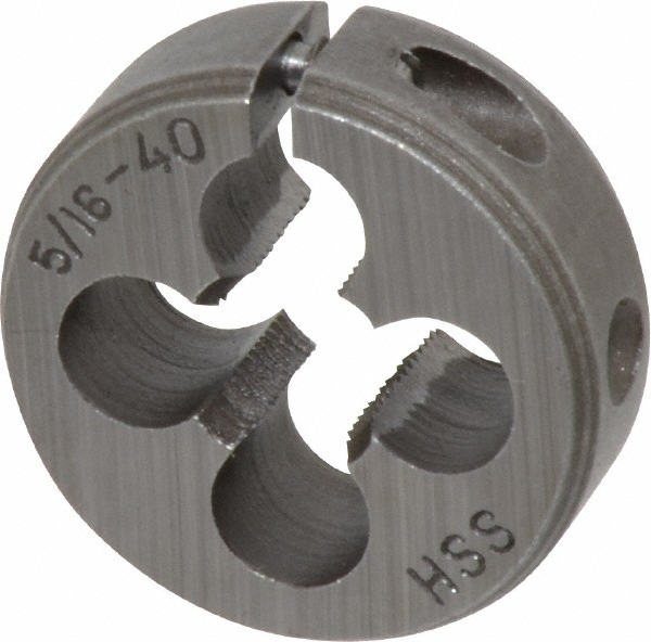 Value Collection 315-1137 Round Die: 5/16-4, 1" OD, High Speed Steel Image