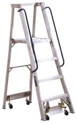 Aluminum Rolling Ladder: 4 Step