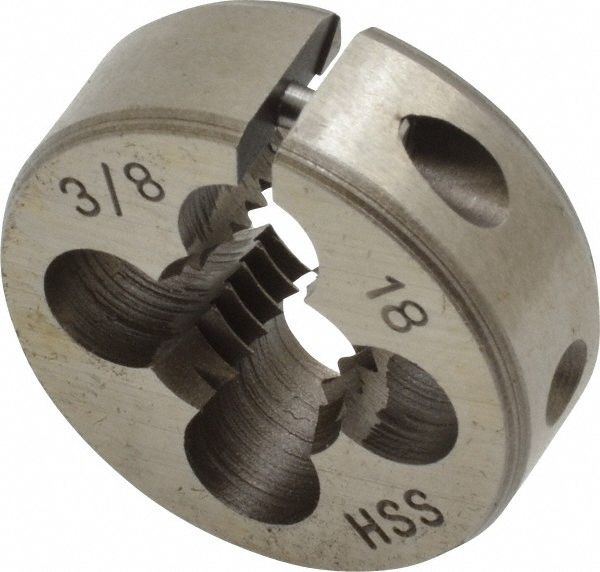 Value Collection 315-1141 Round Die: 3/8-18, 1" OD, High Speed Steel Image