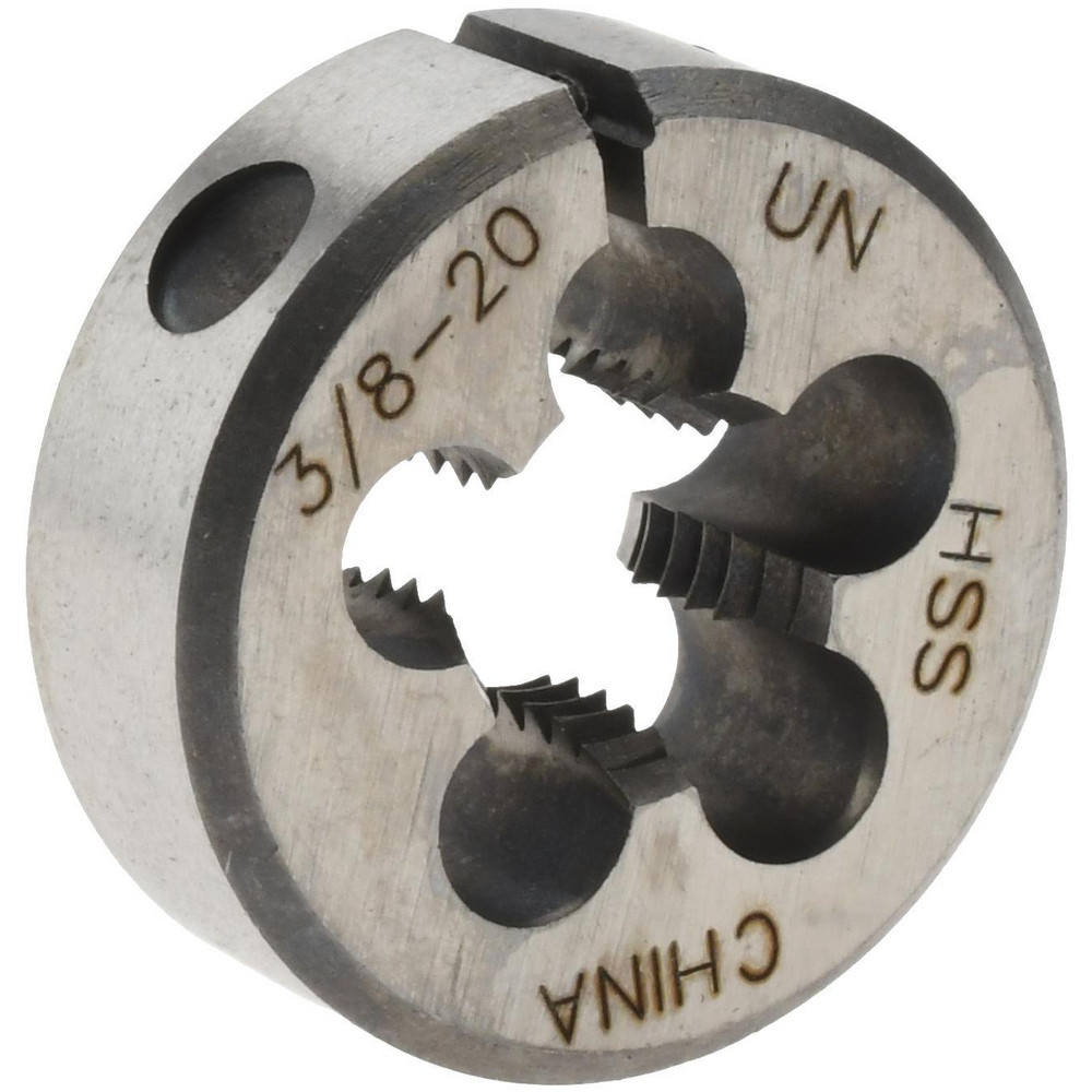 Round Die: 3/8-20, 1" OD, High Speed Steel