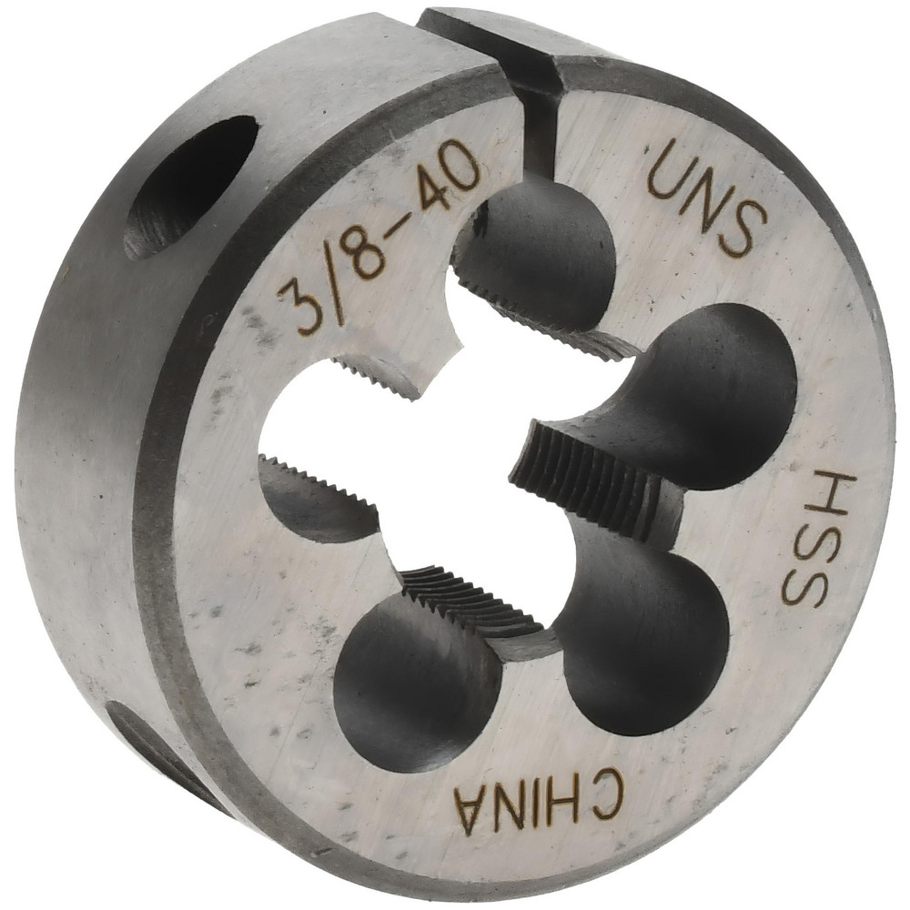 Round Die: 3/8-40, 1" OD, High Speed Steel