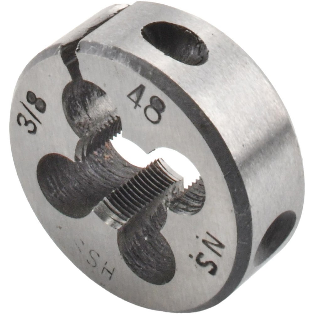 Round Die: 3/8-48, 1" OD, High Speed Steel