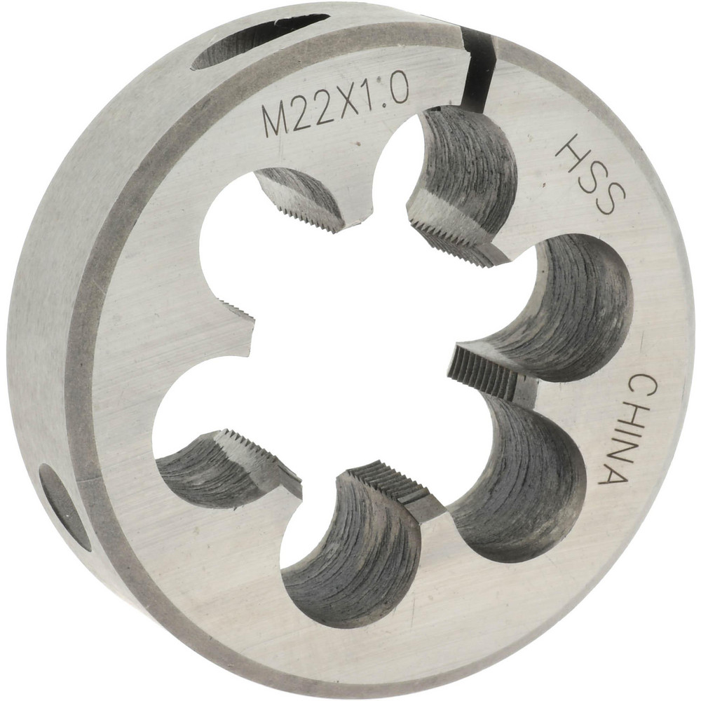 Round Die: M22x1, 2" OD, High Speed Steel