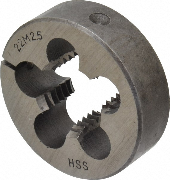 Value Collection 314-1836 Round Die: M22 x 2.5, 2" OD, High Speed Steel Image