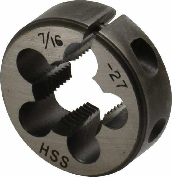 Value Collection 315-1154 Round Die: 7/16-27, 1" OD, High Speed Steel Image