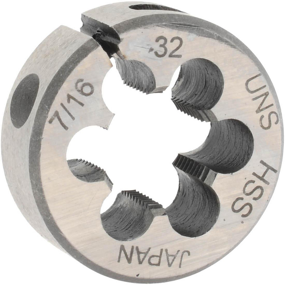 Round Die: 7/16-32, 1" OD, High Speed Steel