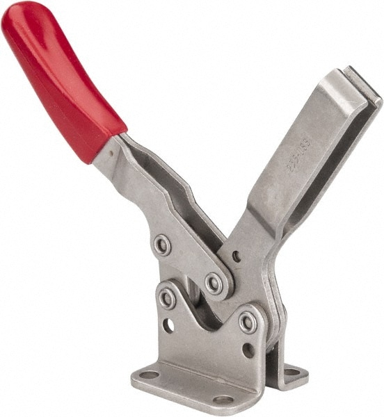 Manual Hold-Down Toggle Clamp: Horizontal, 850 lb Capacity, U-Bar, Flanged Base