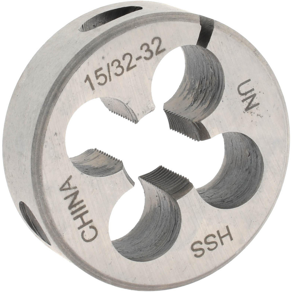 Round Die: 15/32-32, High Speed Steel