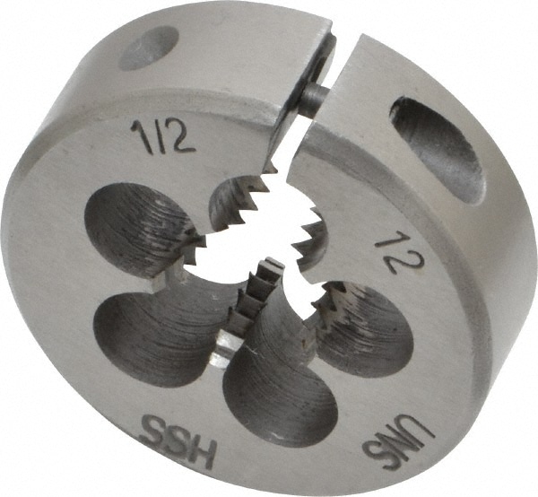 Round Die: 1/2-12, High Speed Steel