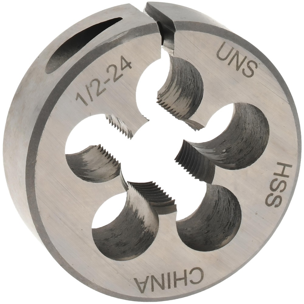 Round Die: 1/2-24, High Speed Steel