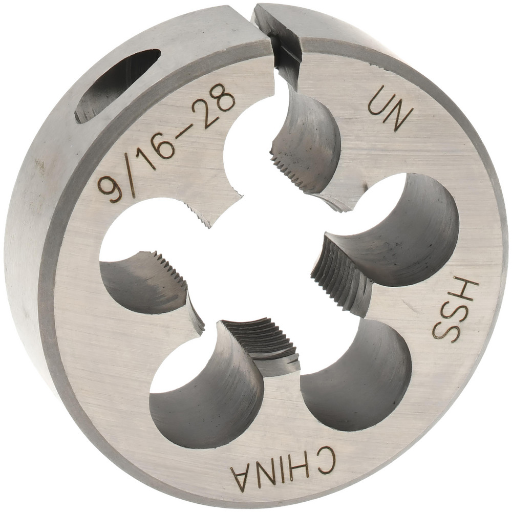Round Die: 9/16-28, High Speed Steel