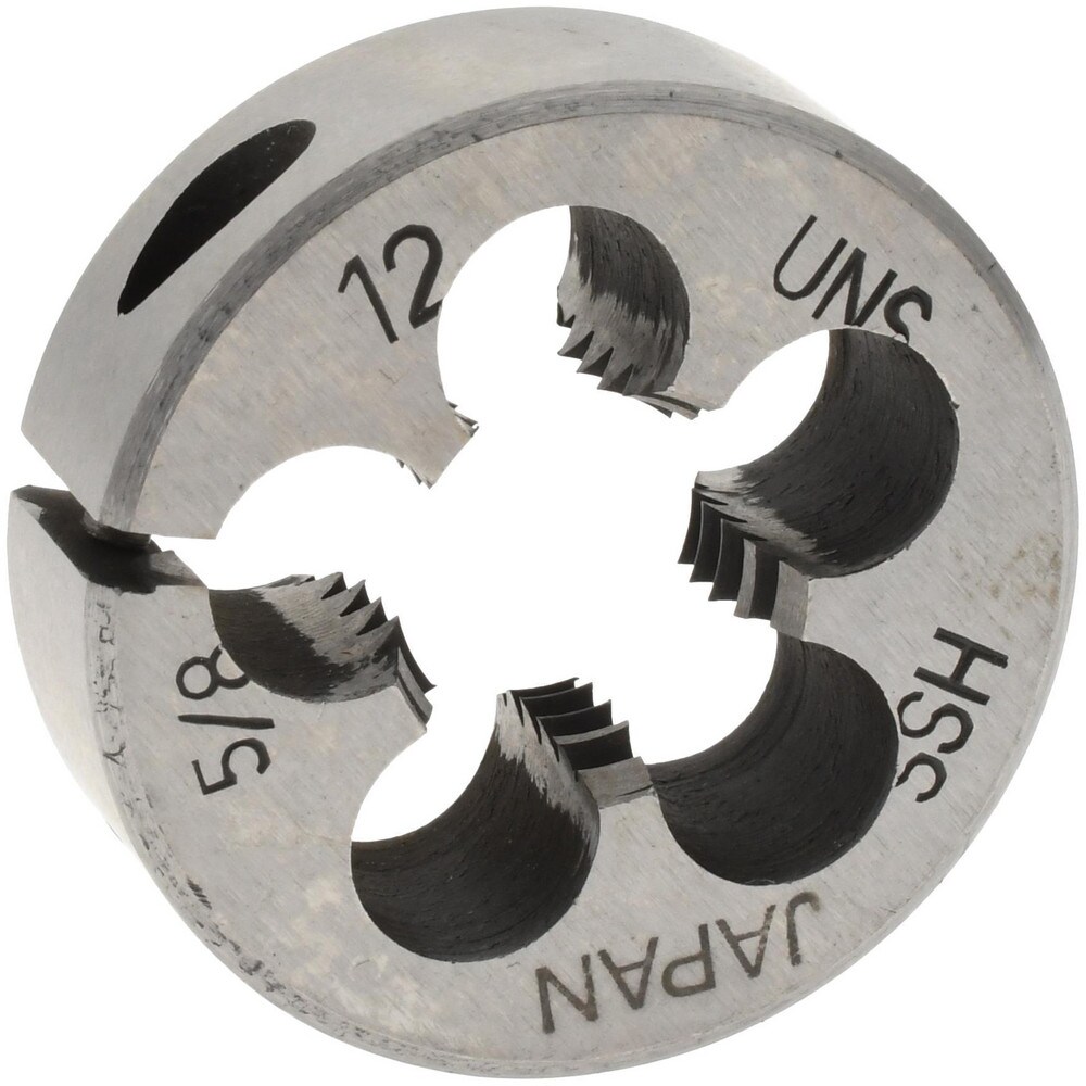 Round Die: 5/8-12, High Speed Steel