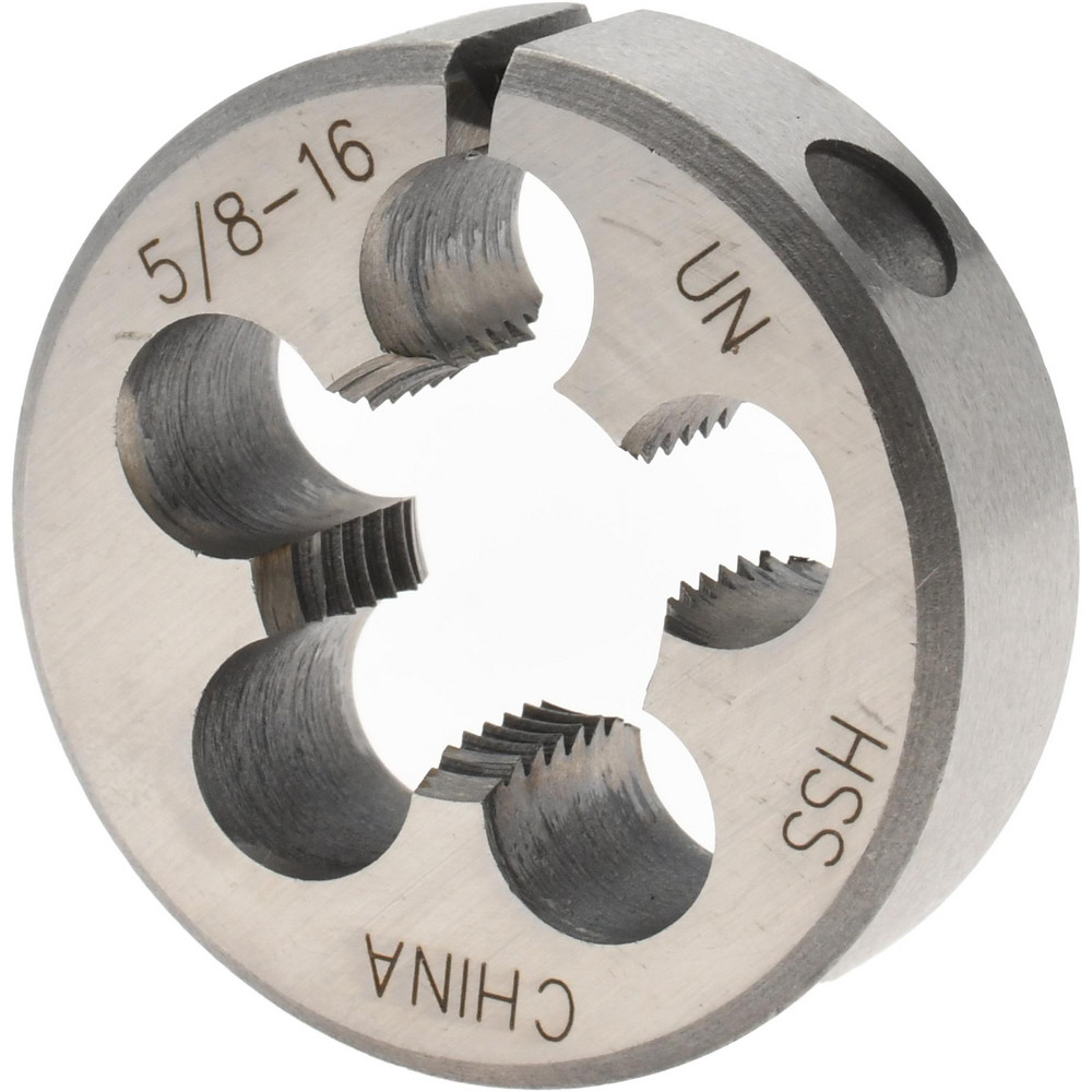 Round Die: 5/8-16, High Speed Steel