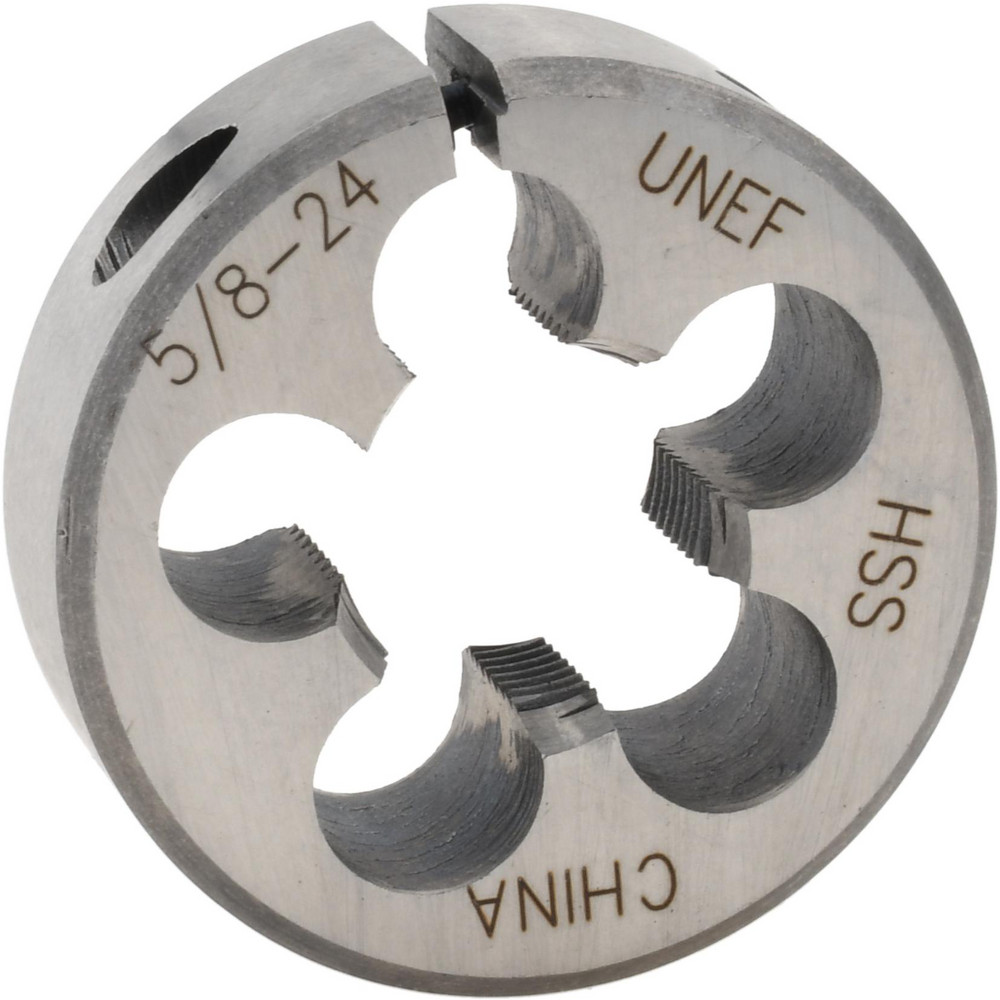 Round Die: 5/8-24, High Speed Steel