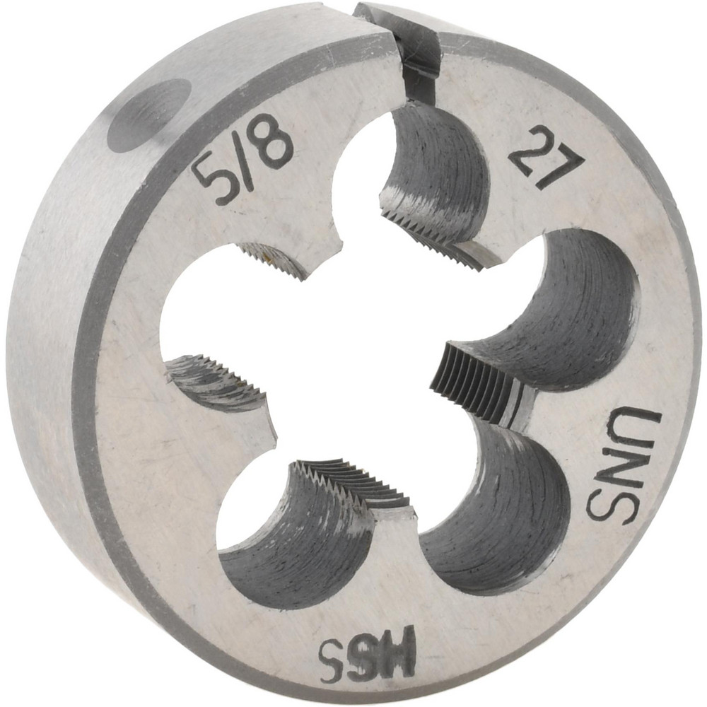 Round Die: 5/8-27, High Speed Steel