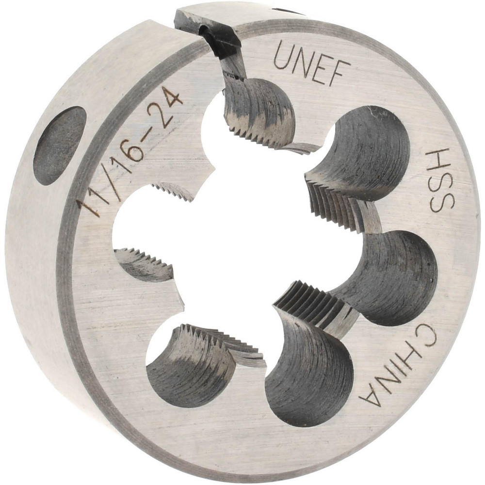 Round Die: 11/16-24, High Speed Steel