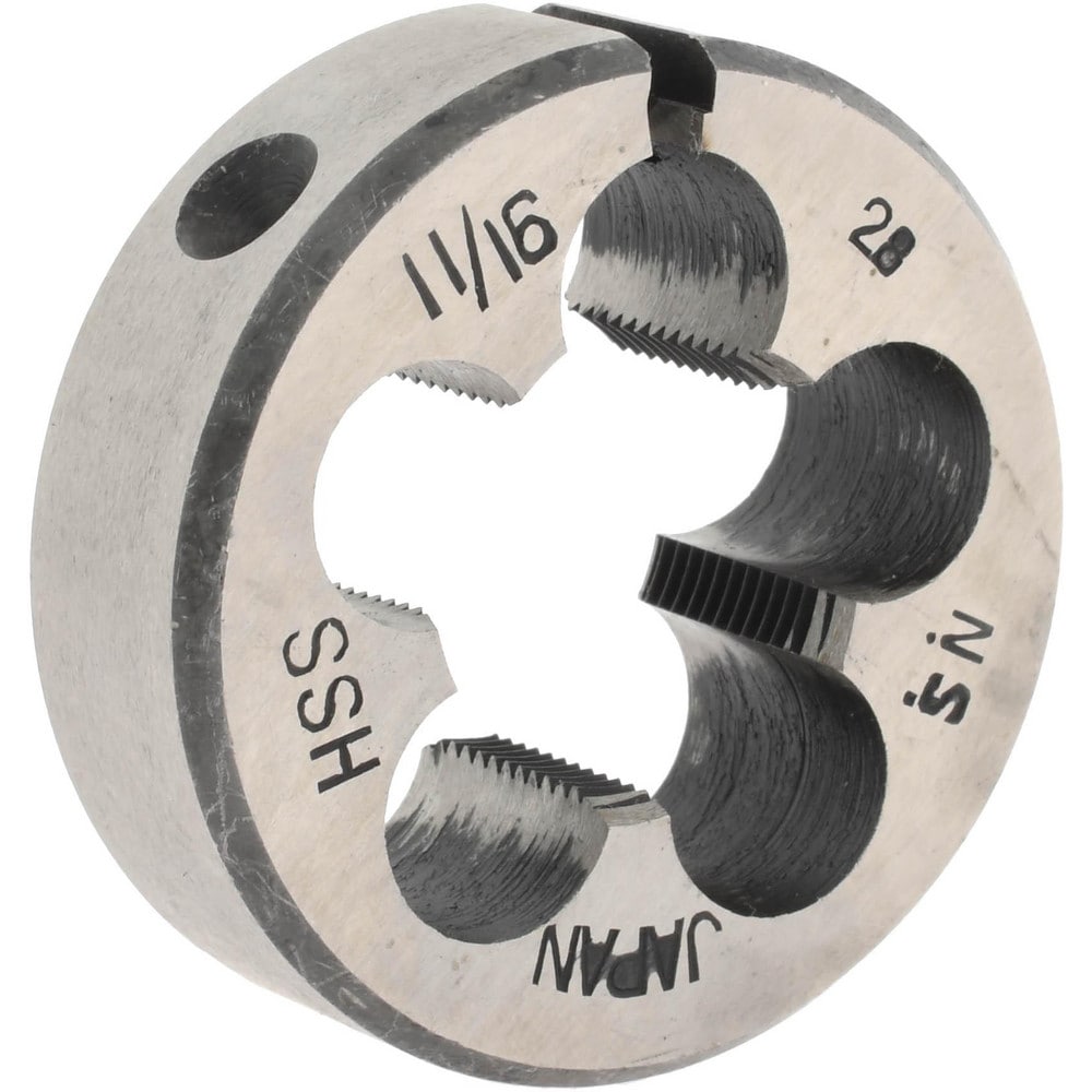 Round Die: 11/16-28, High Speed Steel