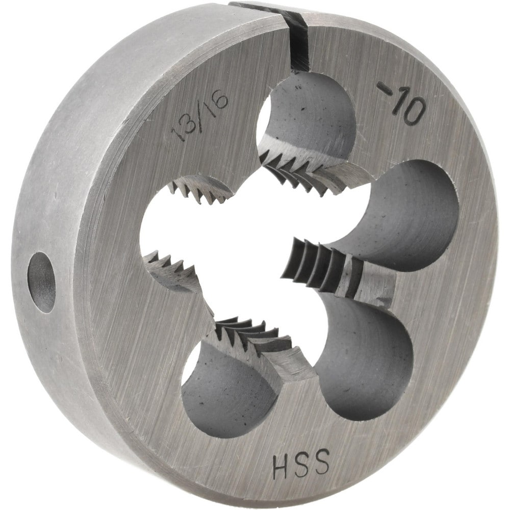 Round Die: 13/16-10, 2" OD, High Speed Steel
