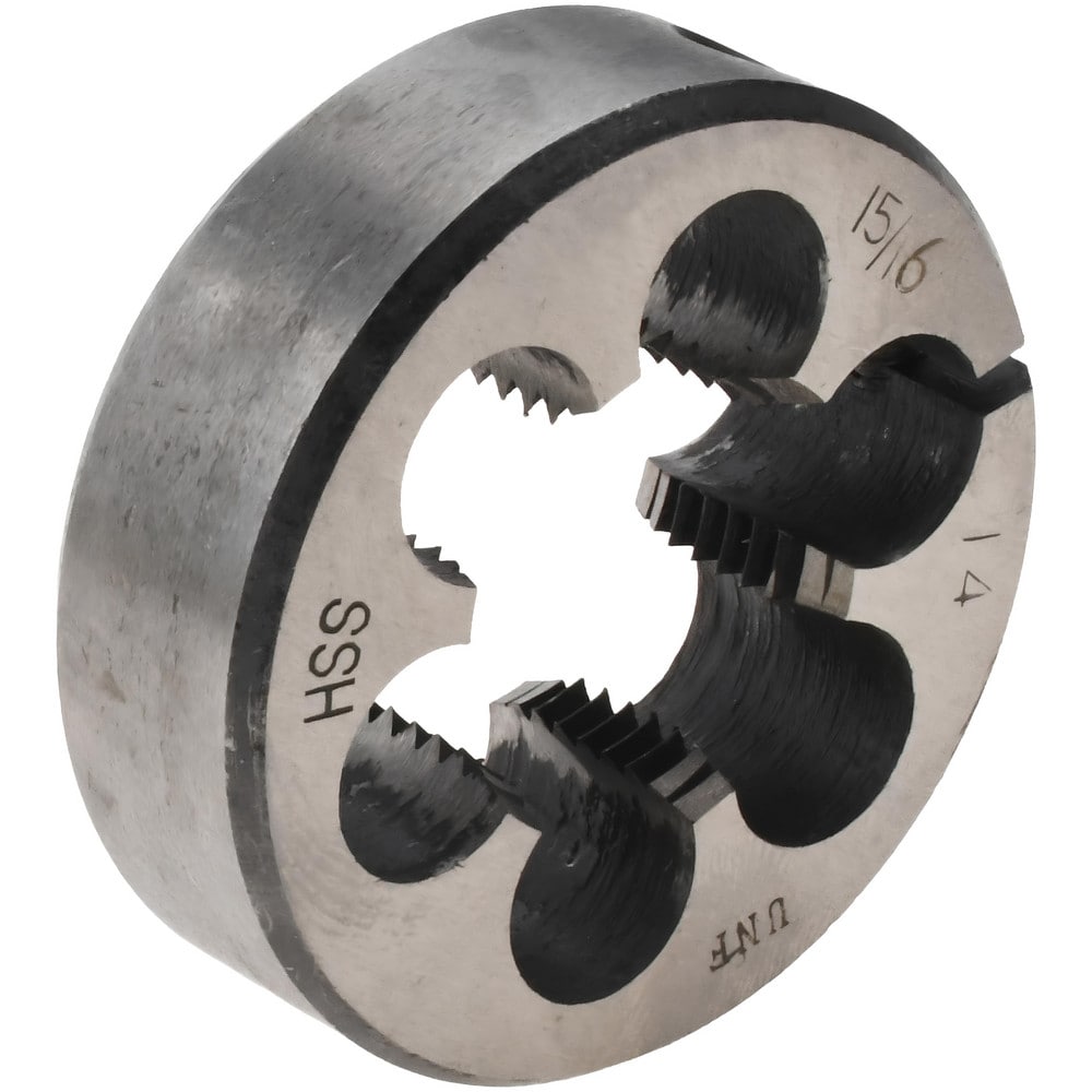 Round Die: 15/16-14, 2" OD, High Speed Steel