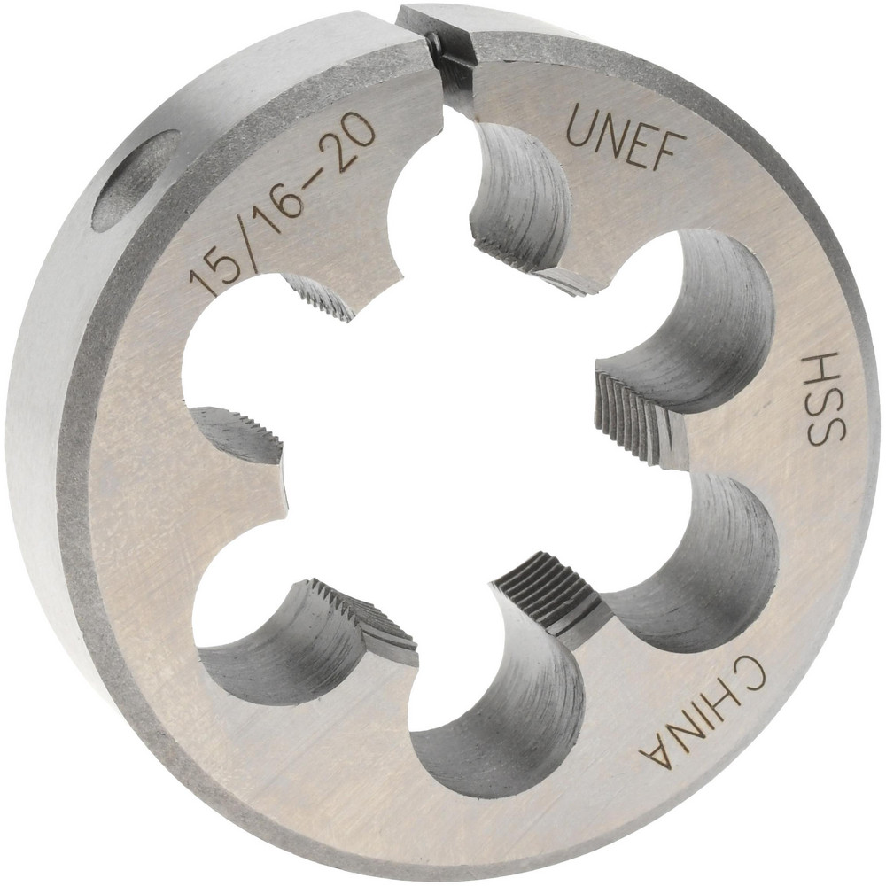 Round Die: 15/16-20, 2" OD, High Speed Steel