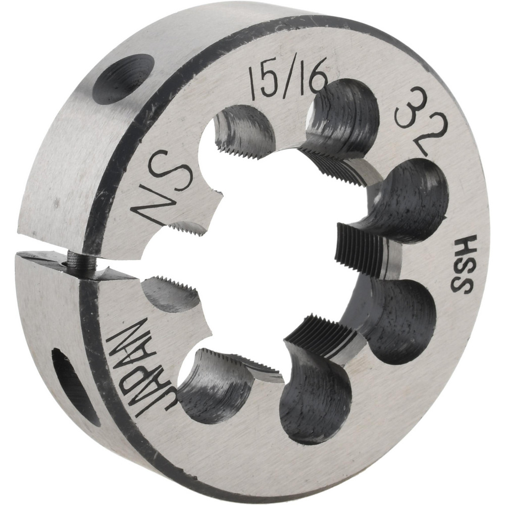 Round Die: 15/16-32, 2" OD, High Speed Steel