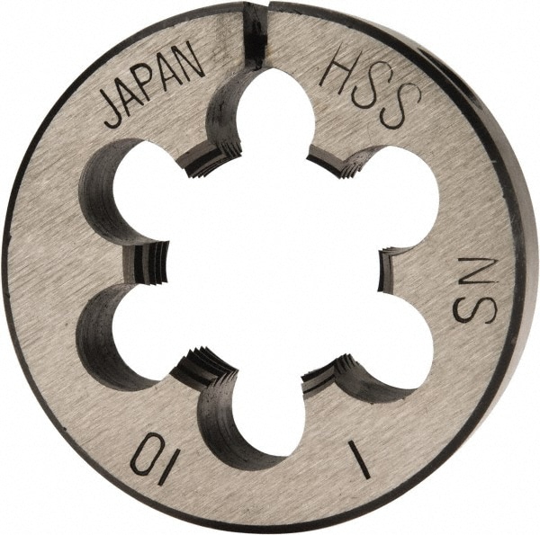 Round Die: 1-10, 2" OD, High Speed Steel